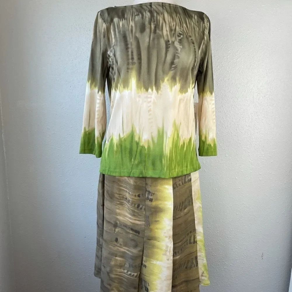 NWT Jones New York Blouse Top And Silk Skirt